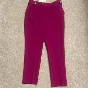 Veronica Beard Gamila Ankle Pants in Magenta NWT
